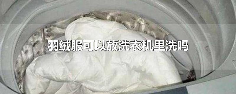 羽绒服可以放洗衣机里洗吗