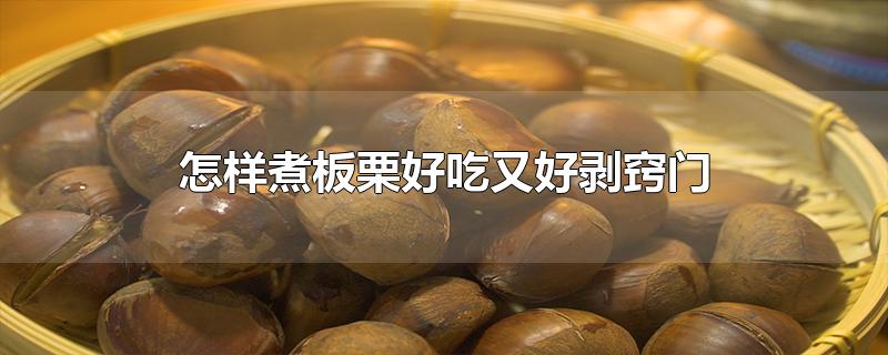 怎样煮板栗好吃又好剥窍门