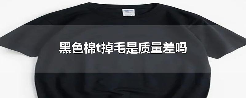 黑色棉t掉毛是质量差吗