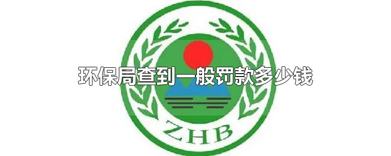 环保局查到一般罚款多少钱