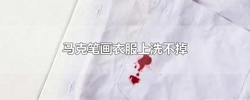 马克笔画衣服上洗不掉