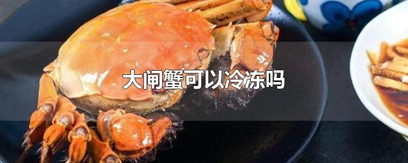 大闸蟹可以冷冻吗