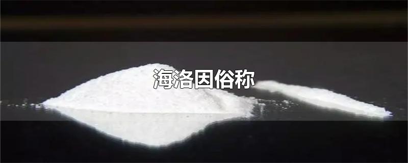 海洛因俗称
