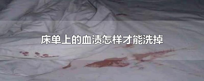 床单上的血渍怎样才能洗掉