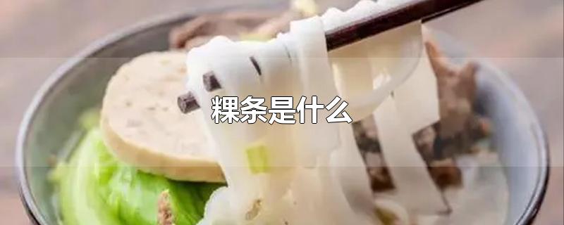 粿条是什么