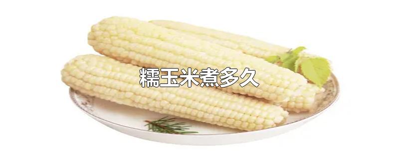 糯玉米煮多久