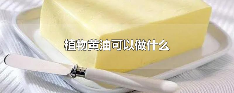 植物黄油可以做什么