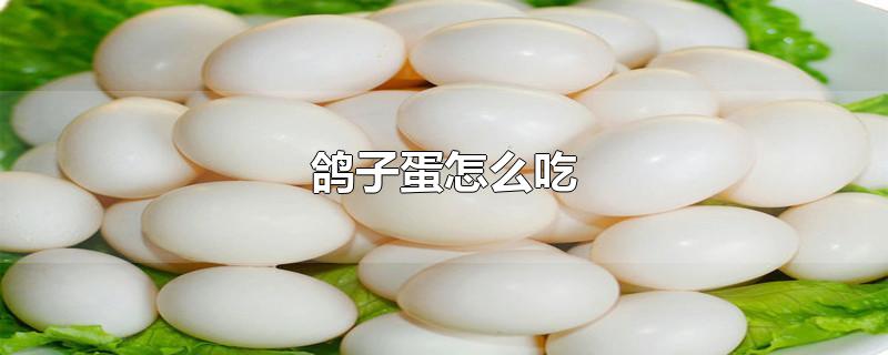 鸽子蛋怎么吃