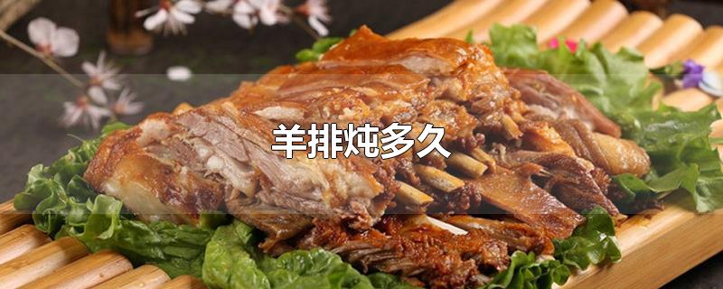 羊排炖多久