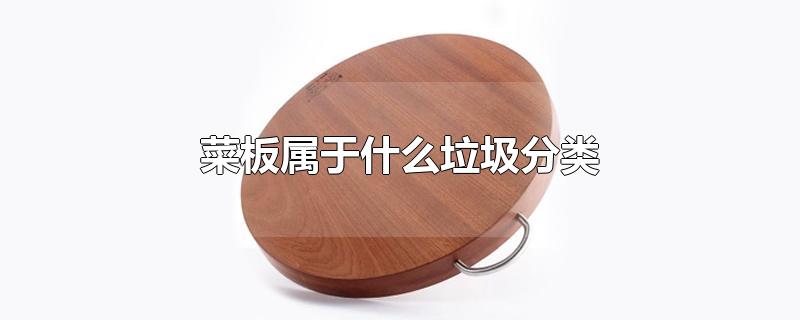 菜板属于什么垃圾分类