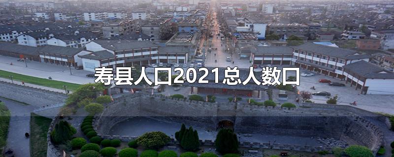寿县人口2021总人数口