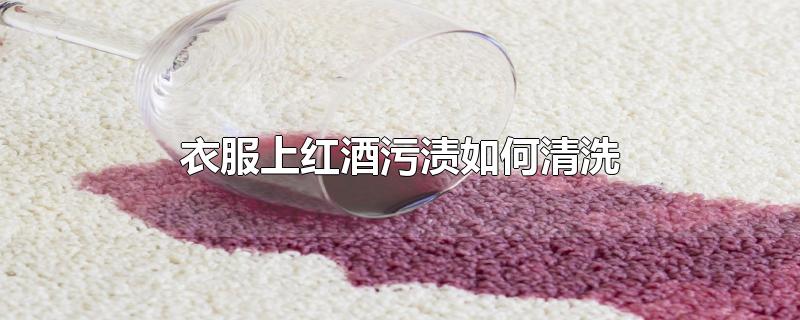 衣服上红酒污渍如何清洗