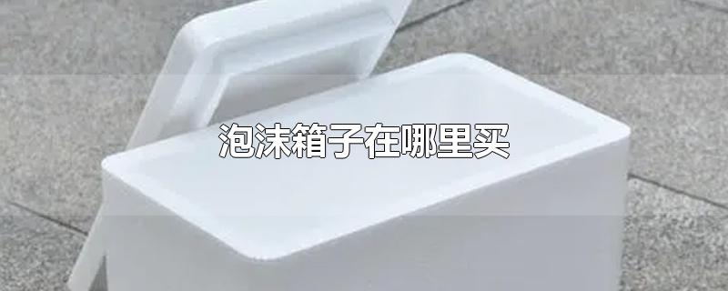泡沫箱子在哪里买