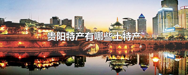 贵阳特产有哪些土特产