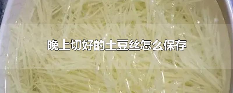 晚上切好的土豆丝怎么保存