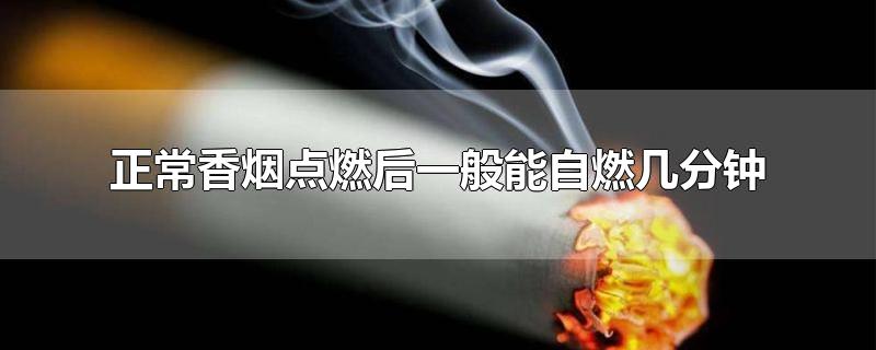正常香烟点燃后一般能自燃几分钟