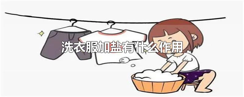 洗衣服加盐有什么作用