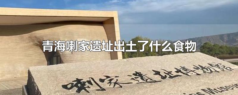 青海喇家遗址出土了什么食物