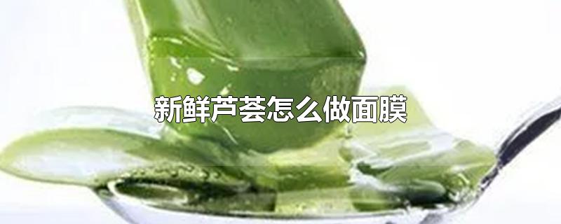新鲜芦荟怎么做面膜