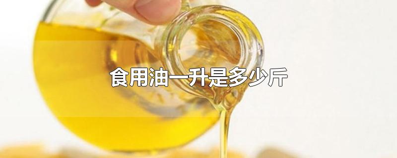 食用油一升是多少斤