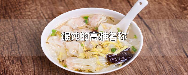 馄饨的高雅名称