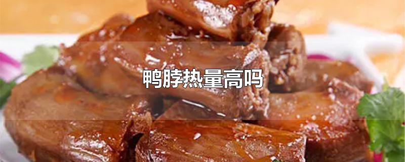 鸭脖热量高吗