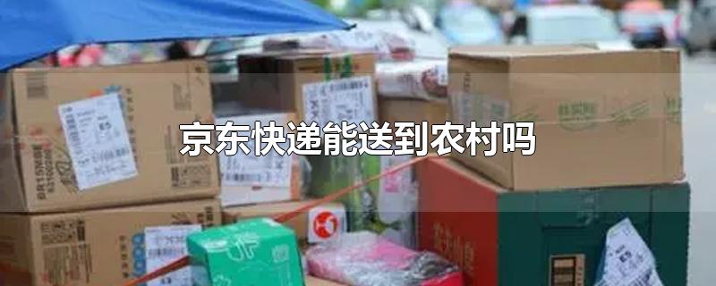 京东快递能送到农村吗