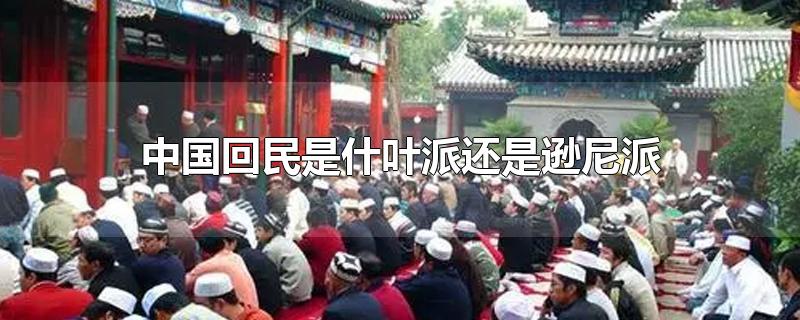 中国回民是什叶派还是逊尼派