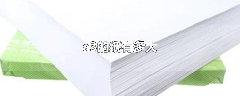 a3的纸有多大